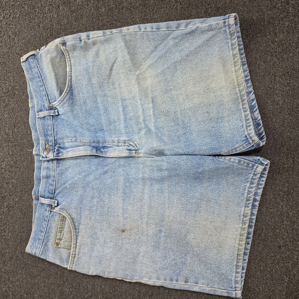 Lee Denim Shorts Mens 42 Blue Vintage Made in USA Jorts Light Wash Cotton 90s
